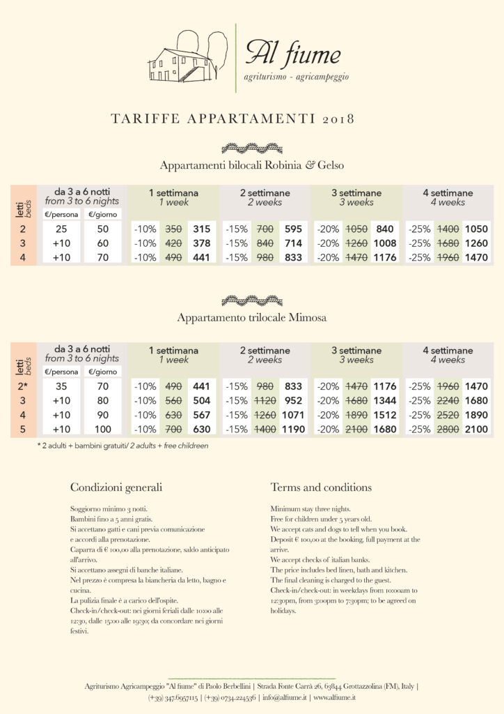 prezzi_apppartamenti_price_AL_FIUME TARIFFE_APPARTAMENTI_AL_FIUME
